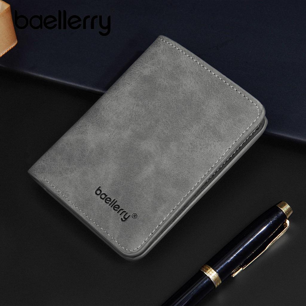 Men's Korean Style Retro PU Leather Slim Billfold - Soft Frosted Wallet for Business & Youth