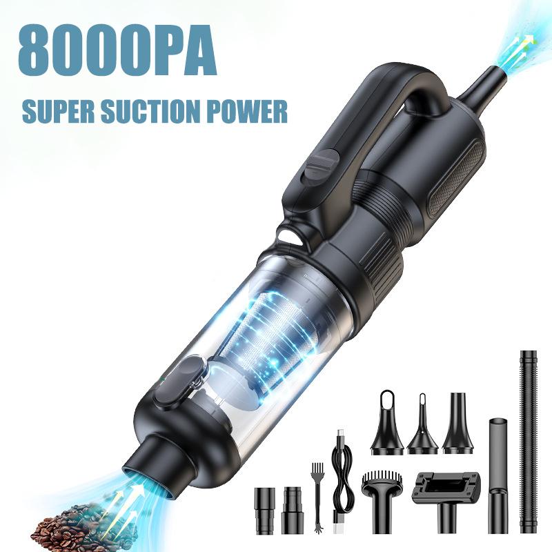 8000Pa Wireless Vacuum Cleaner Portable Strong Suction Dust Catcher Cordless Handheld Wet Dry Vacuum Cleaner Air Duster for Car