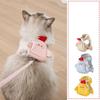 With Backpack and Leash Dog Leash Set Soft Cat Chest Strap  Small and Medium Dogs
