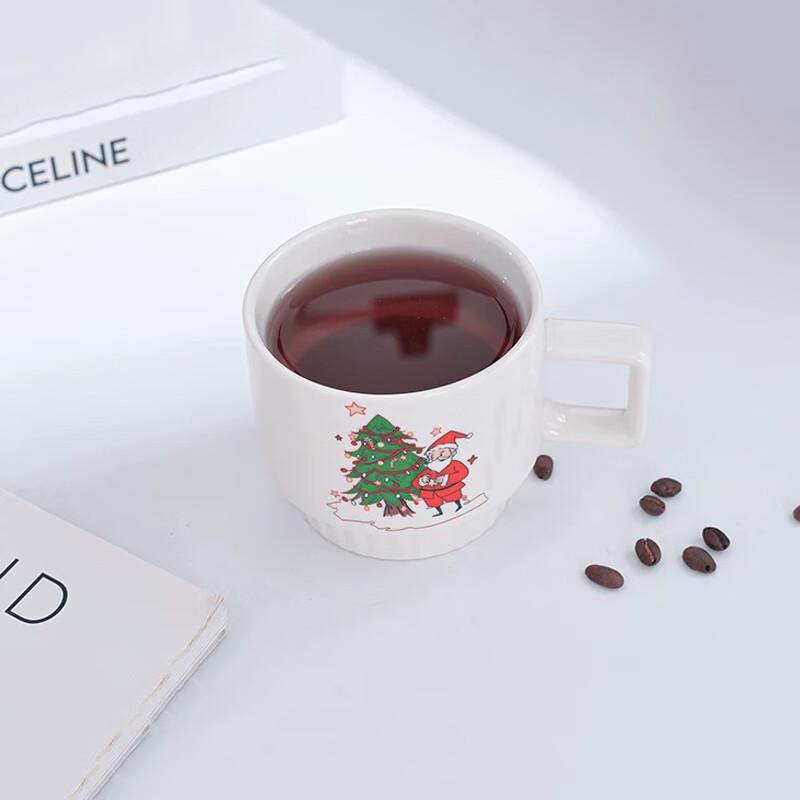 Christmas Ceramic Mug with Spoon