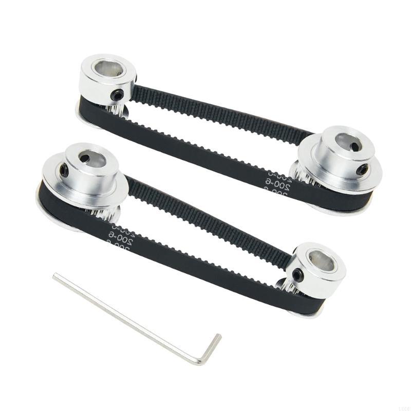 2PCS Set GT2 Synchronous Wheel 20&36 Teeth 5mm Bore Aluminum Timing Pulley