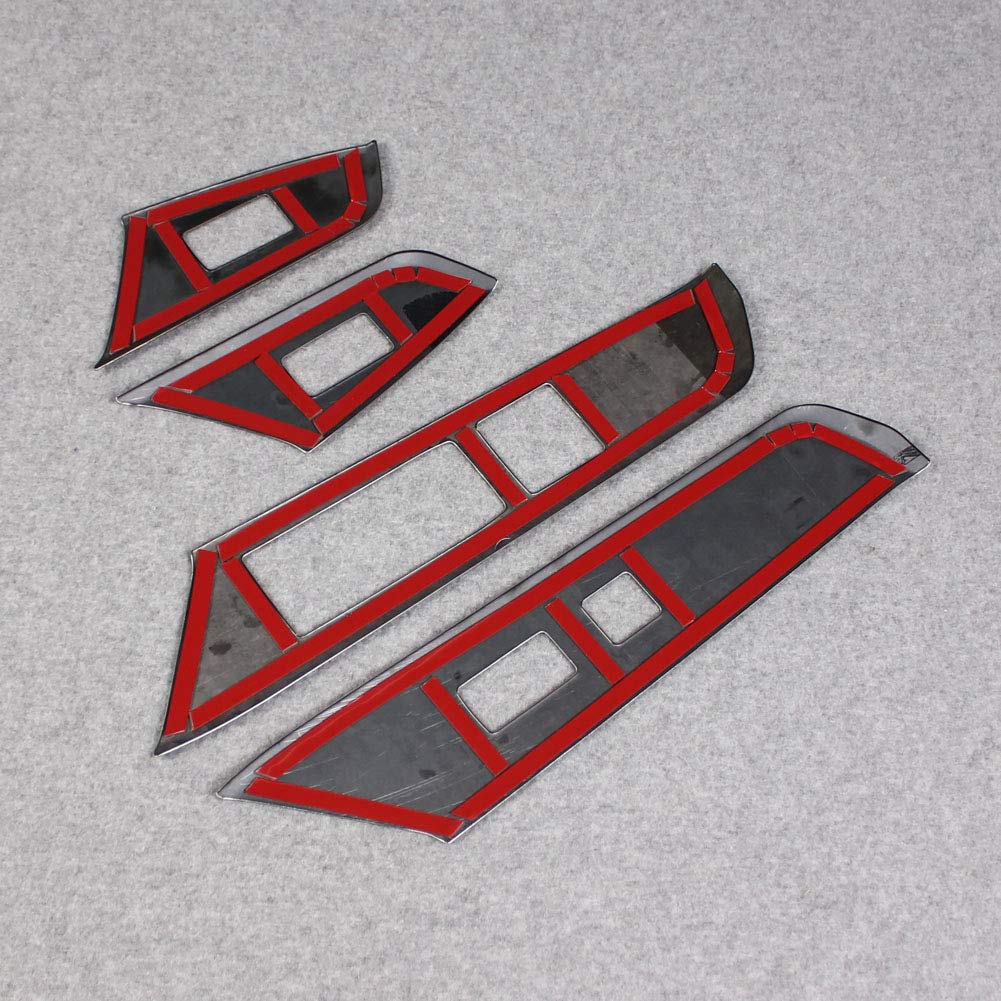 RUIQ Lexus New UX200 UX250h 10 Series Exclusive Interior Door Window Button Switch Panel Cover Garnish Lexus UX 200 250h Exclusive Design Fiber Black