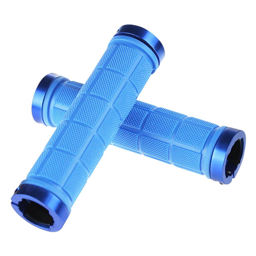 

1 Pair Rubber Bicycle Handlebar Grips Anti-skid Shock-absorbing Mountain Bike Grips Mtb Accessories blue #1