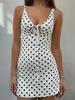 European and American 2026 summer women's sexy suspender strap polka dot slim slim slim hip dress