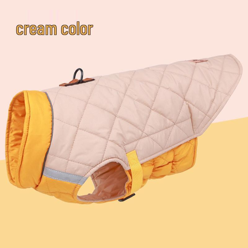 Autumn/Winter Warm Dog Coat with Leash Buckle - Fits Medium/Large Dogs: Shiba Inu, Border Collie, Corgi