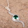 Green Emerald Pendant Handmade Gemstone Jewelry, 925 Solid Sterling Silver Pendant Unique Design Jewelry
