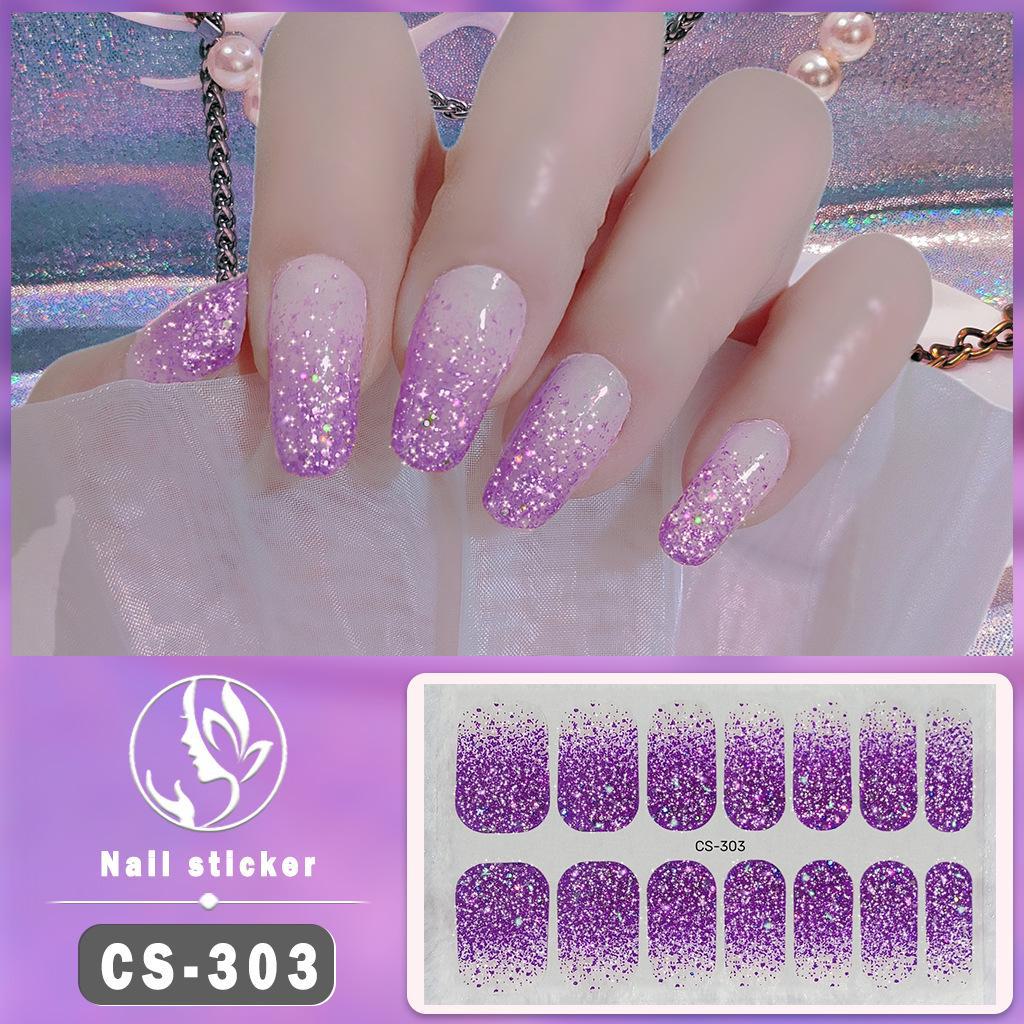 

Четырехцветный луковый градиент водостойкий стикер для ногтей CS303