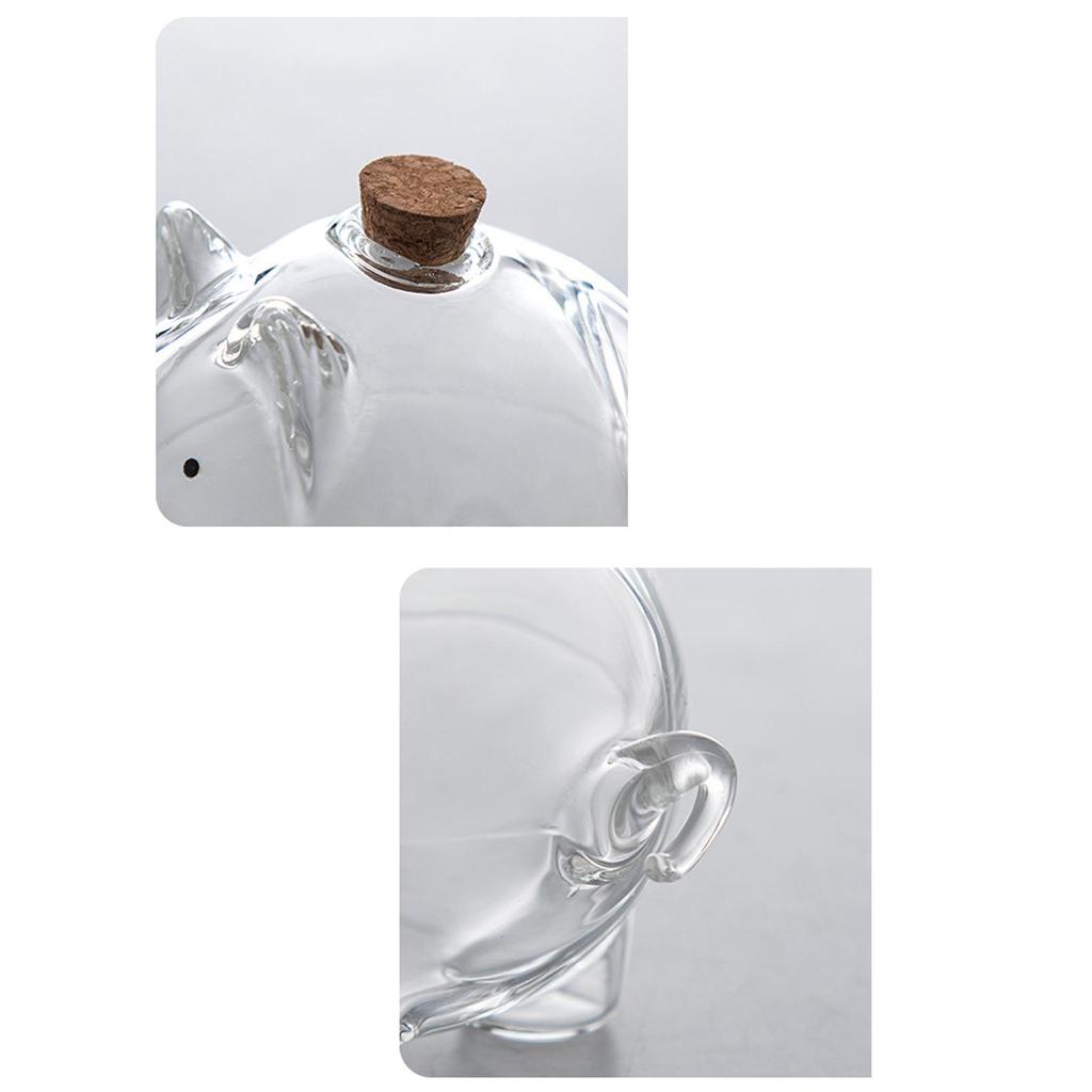 Glass Piggy Bank Borosilicate Durable Bean Storage Mini Money Saving Jar Educational Container for Children Growth