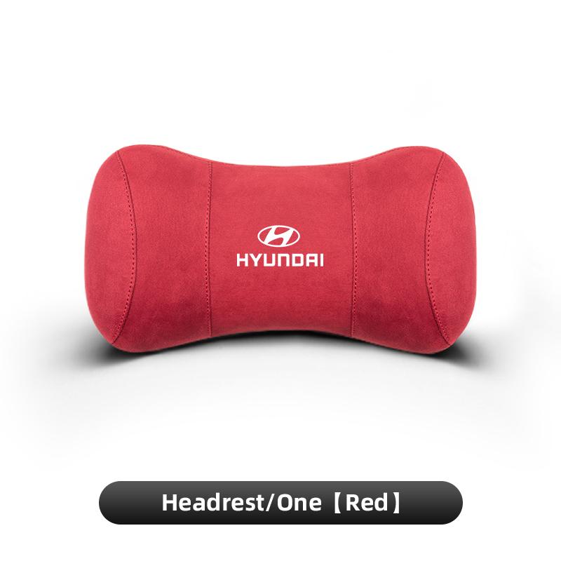 Suede Headrest Car Breathable Memory Foam Neck Pillow For Hyundai Creta Matrix Bayon Venue Veloster Tucson Accent Kona Elantra vfis9