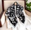 Silk scarf Korean version polka dot fashion scarf twill square scarf 91cm simple light luxury temperament sun protection shawl headscarf women