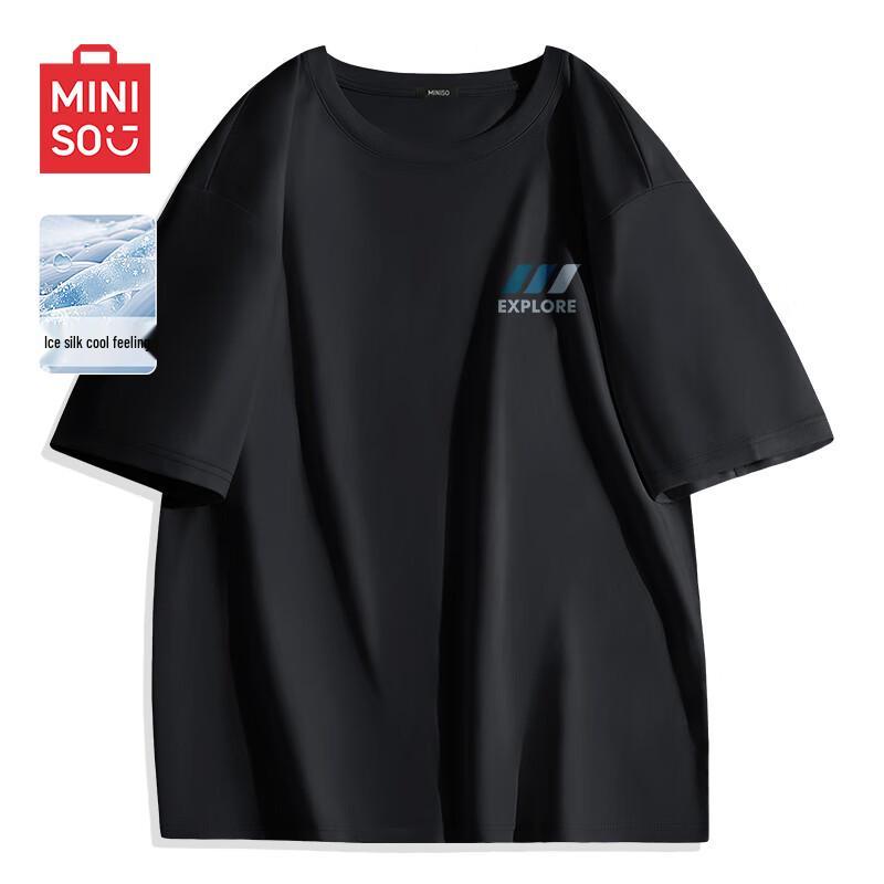 MINISO Men s Ice Silk Cooling Loose Fit T-Shirt with Ma Explore Chest Logo XL 1690₽