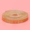 1.5m 3 Rows Hotfix Aluminum Mesh Rhinestones Ribbon Sewing Strass Trim Clothing Accessories