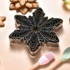 10Pcs/set Multiple Sizes Christmas Snowflake Cookie Cutter Stainless Steel Sandwich Mould  Chocolate