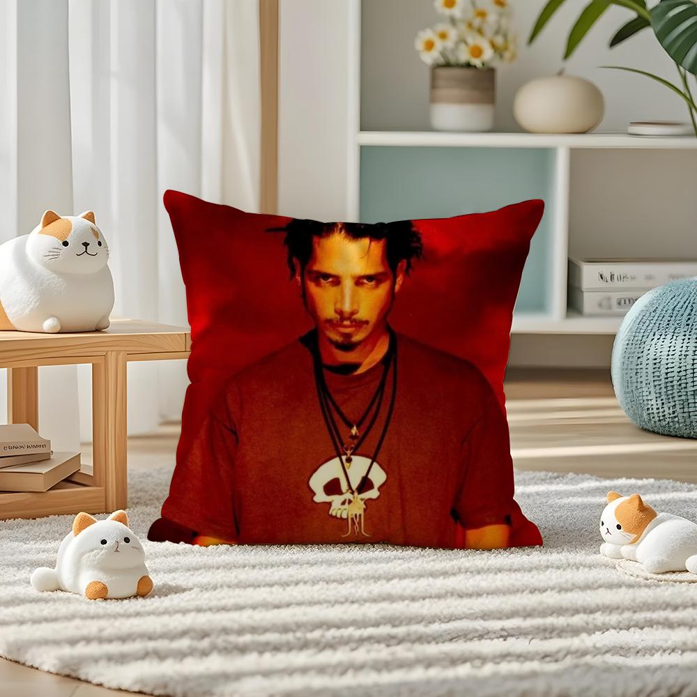 Soundgarden Pillow Case Silky Elegant Comfort Sofa Bed Invisible Zipper 30cmx30cm