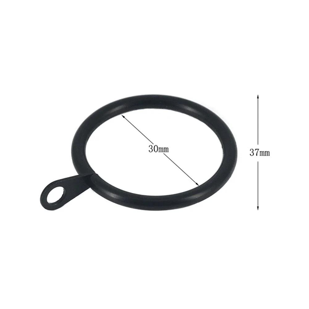 12/24pcs Metal Curtain Rings Hanging Hooks For Curtains Rods Pole Voile  Heavy Duty Rings Fit Up To 25 TO 37 Mm Curtain Rods