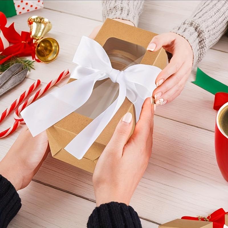 30-Pack Yellow Kraft Paper Gift Boxes for 10oz 20oz 30oz Flat Bottom Tumblers Window Flat Bottom Glass Jars Gift Packaging Boxes
