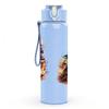 1PC Burning Flame Texture Abstract 750ml Color Plastic Sports Water Bottle Leakproof Flip Straw Lid Suitable for Sports Office Home Use