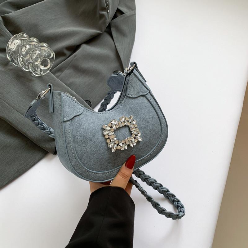 Stylish Pu Women's Messenger Bag Summer 2024 Soft Shoulder Bag In Black Green Blue White