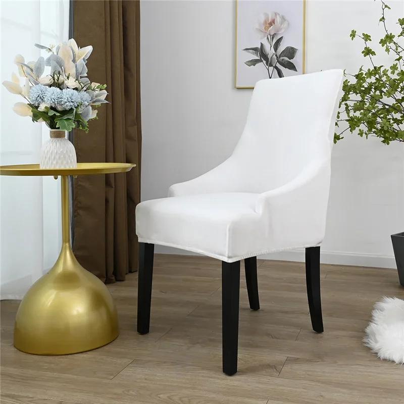 

Nordic Sloping Chair Cover High Back Armchair Cover Stretch Accent Dining Chair Covers Seat Slipcover Office el Home Party 1Pc Chair cover