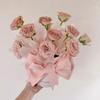 Small Handcrafted Flower Bucket with Fashionable Bows Practical Miniature DIY Bucket Suitable for Parties & Gifts