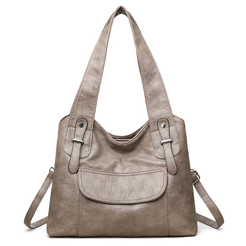 Schultertasche mit großer Kapazität Weiches Leder Tasche für Mütter mittleren Alters Damen Umhängetasche
