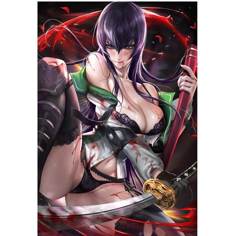 Tisk Japan Ninja Hinata Sakura Nude Sexy Girl Art Plakáty HD Wall Art Obraz na plátně do obývacího pokoje Home Decor Picture