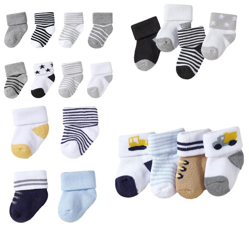 

4Pair/lot New Boys and Girls Autumn/Winter Thick Warm Socks 6-12months