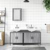 VidaXL Ensemble De Meubles De Salle De Bain 3 Pcs Sonoma Grey, Bathroom Cabinet, Bath Cabinet, Vanity Unit of 3214793