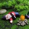 Christmas Elf Garden Ornament - Resin Drunken Gnome for Festive Decor