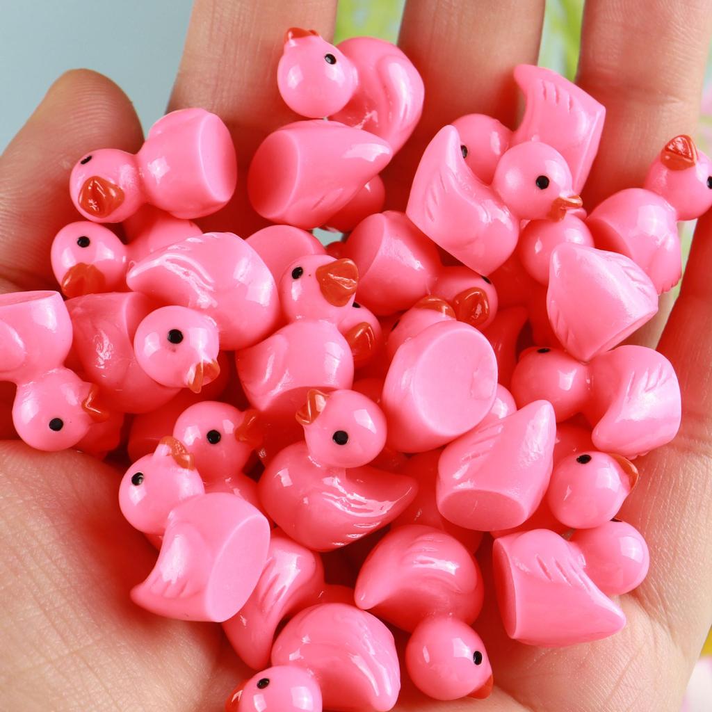 Colorful Duck Macaron DIY Resin Miniatures for Moss Landscaping