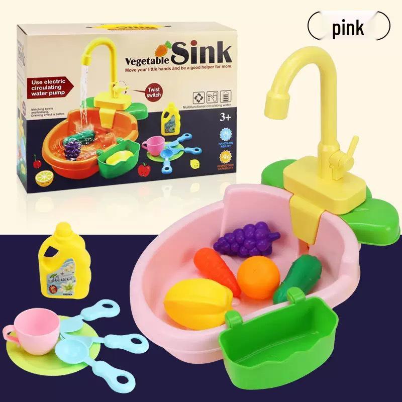 Kids' Automatic Water Cycle Dishwasher & Bird Bath Play Set