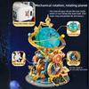 New Retro Rotating Earth Model Building Block Splicing Movable Construction Educational Decoration Ornament Toy Collection Gift