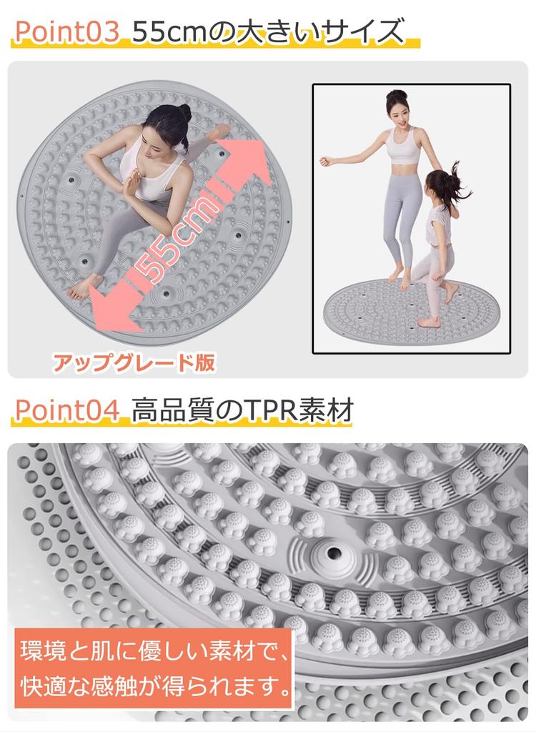 Deligoo Fußreflexzonenmassage Shiatsu 2025 Fußreflexzonenmassage Fußmassage Ermüdungslinderung Matte, Brett, Modell, 55cm, Matte, Matte, Rund, (Grau)