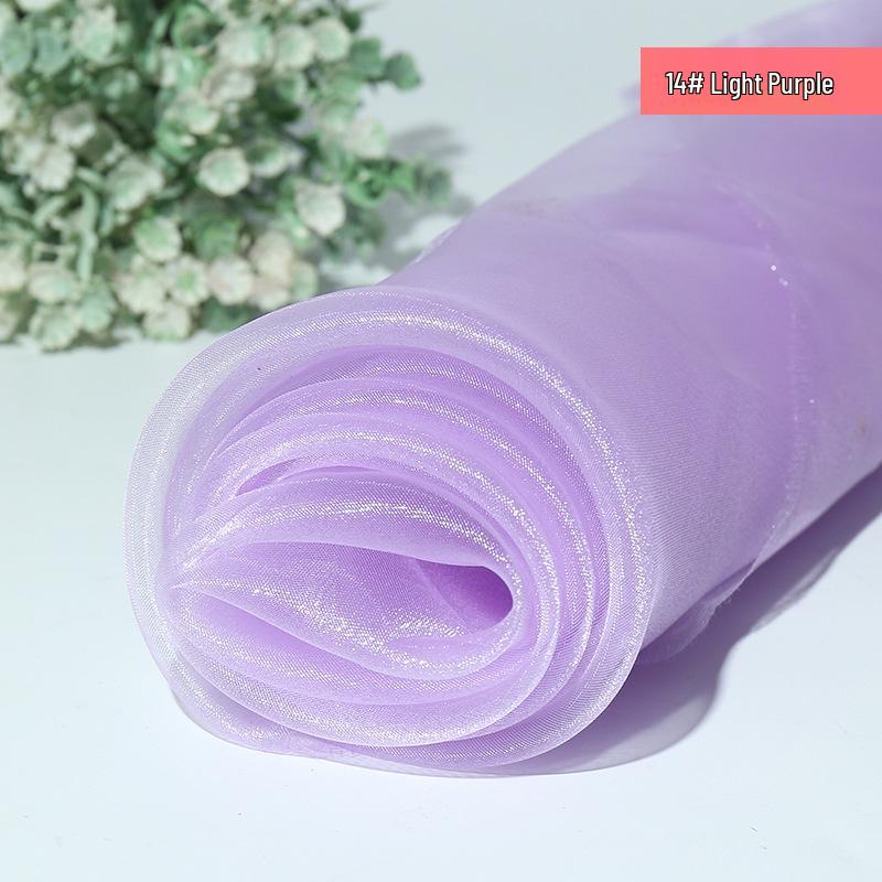 Slightly Stiff Sparkling Organza Gauze Fabric for Wedding & Evening Gowns