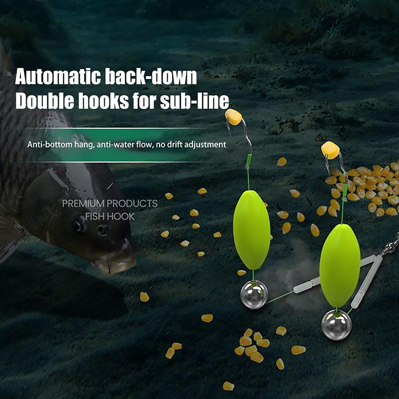 1 Pcs Double Hook Fishing Hair Rigs Hook Suspension Anti Bottom Carp Fishing Hook Pesca Ready Made Carp Rigs Fishing Lure