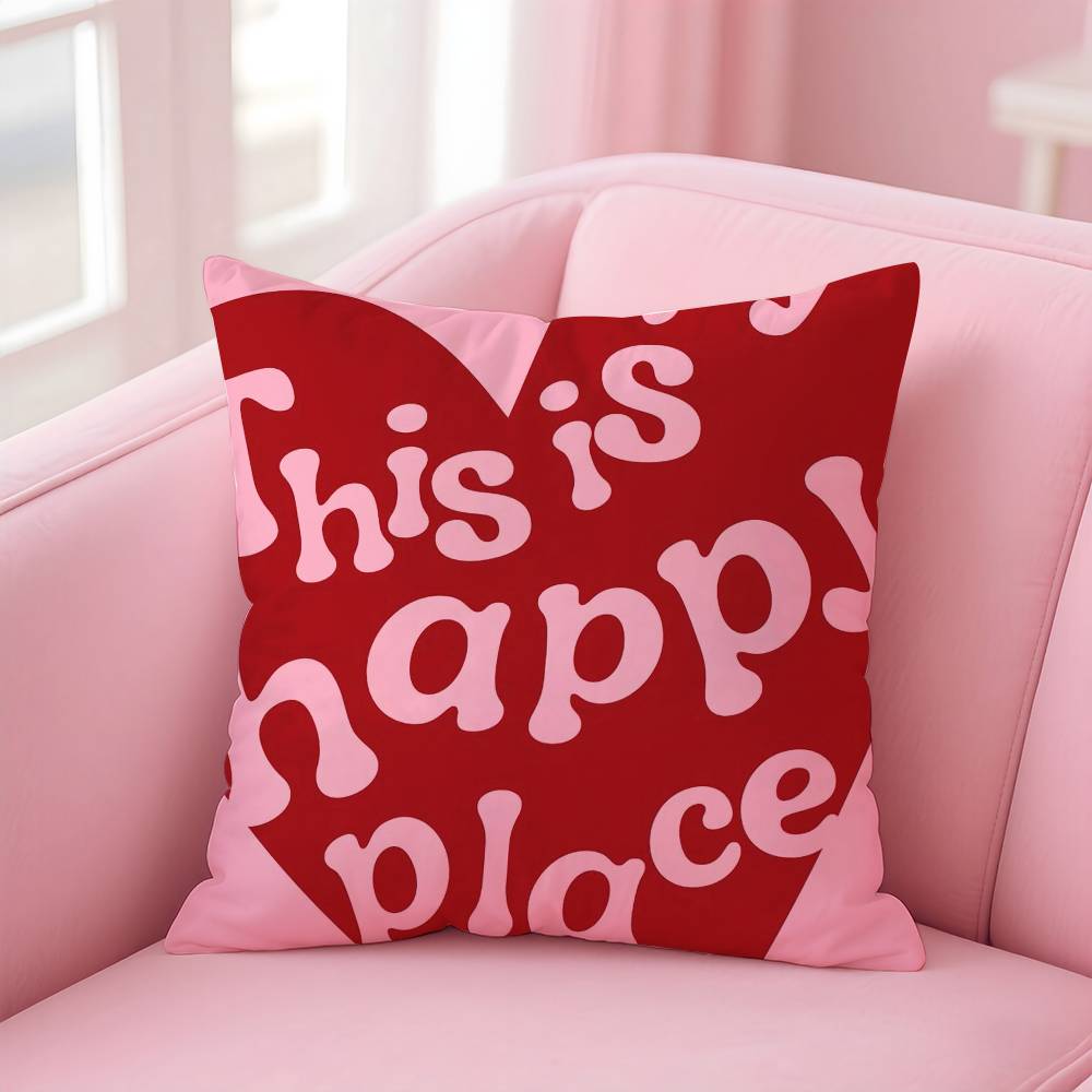 

Home Decor Love-Themed Heart-Shaped Digital Print Pillowcases Pattern Cushion Cover Suitable For Sofa Bedroom Car Pillow Cover 40x40cm