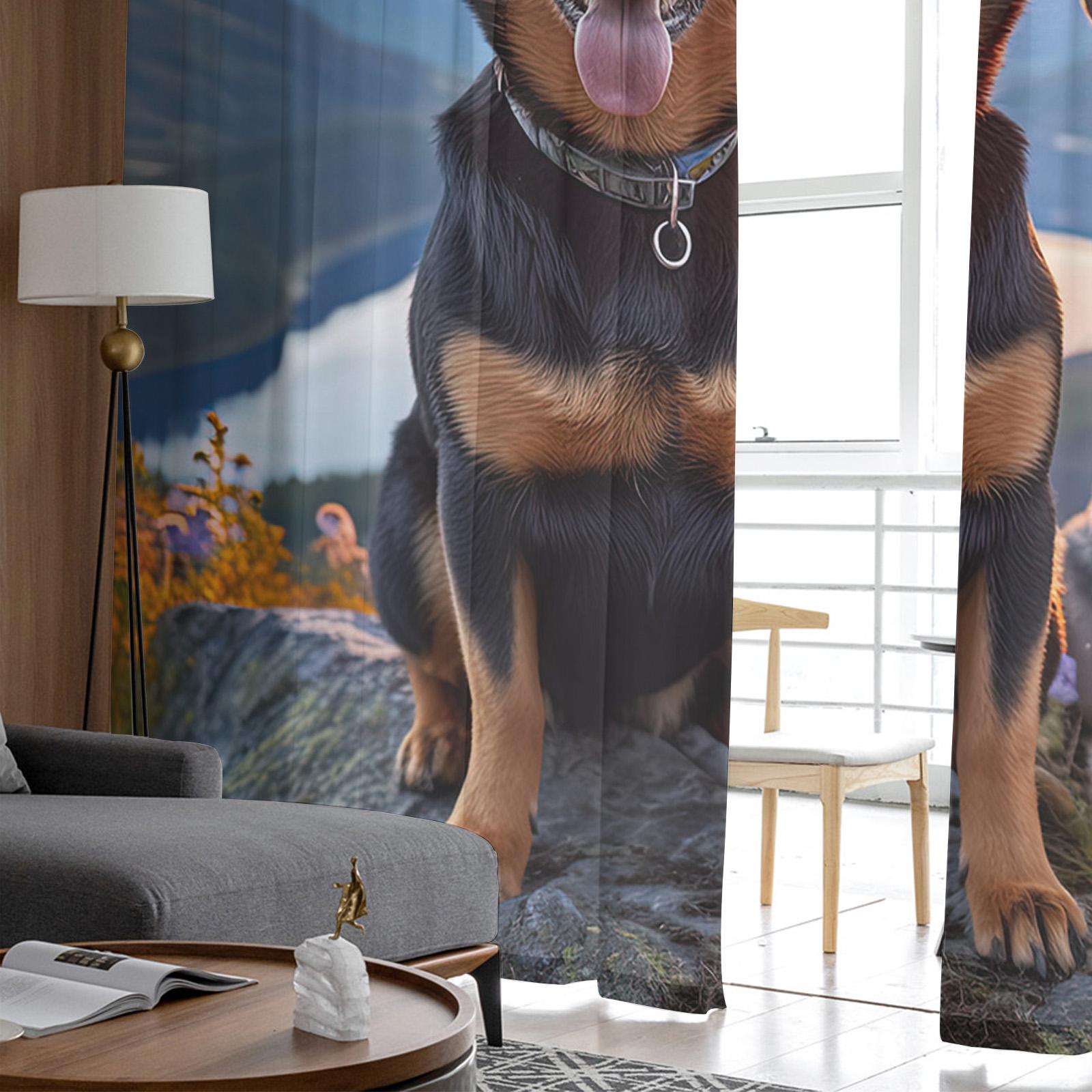 Gouhuacong Горный Пик Небо Облако Река Оконные Шторы Для Гостиной Спальни Кухни Шифоновые — фото 4