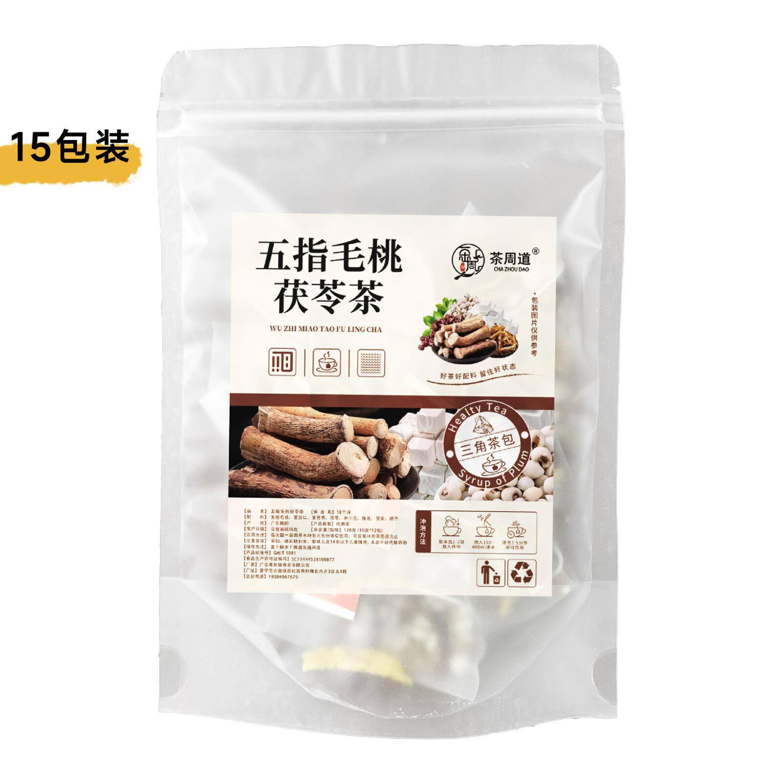 

Чай для здоровья Five Fingers Peach and Poria Wu Zhi Mao Tao, 250 г, треугольный пакетик 120 g(8g*15 packs)