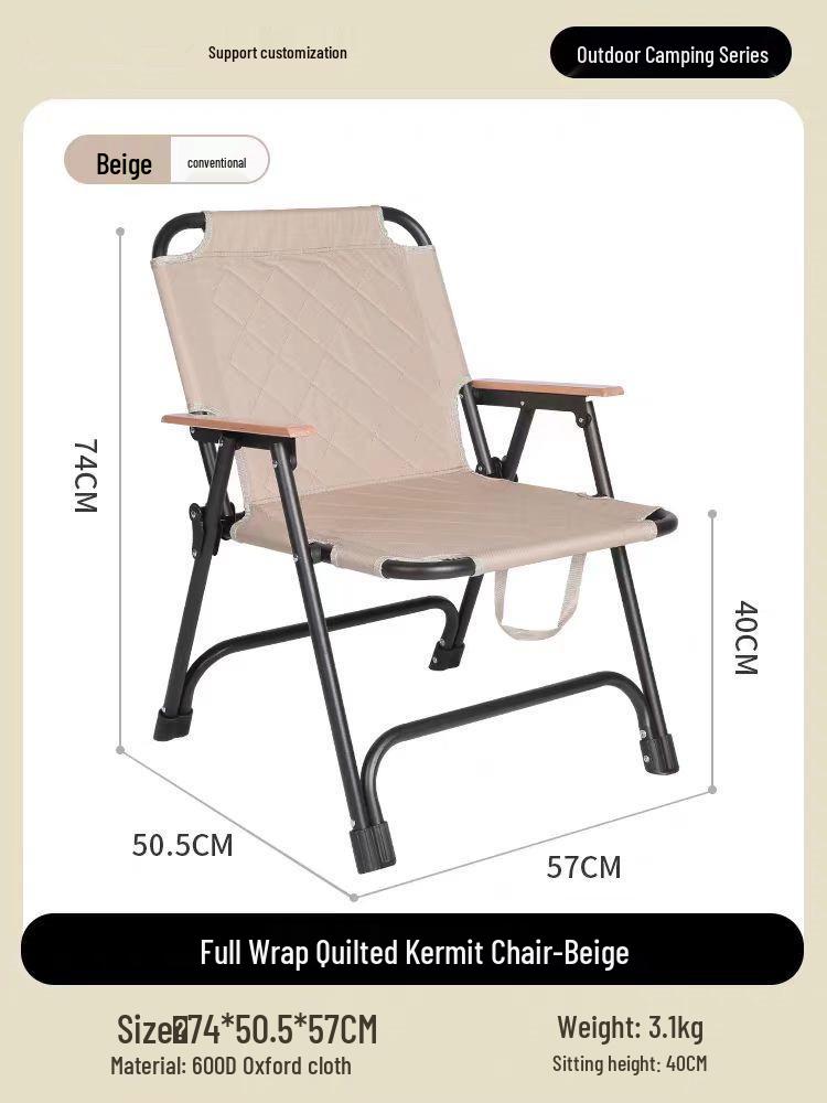 

Portable Outdoor Carbon Steel Folding Chair for Picnic, Beach, Fishing, and Leisure
