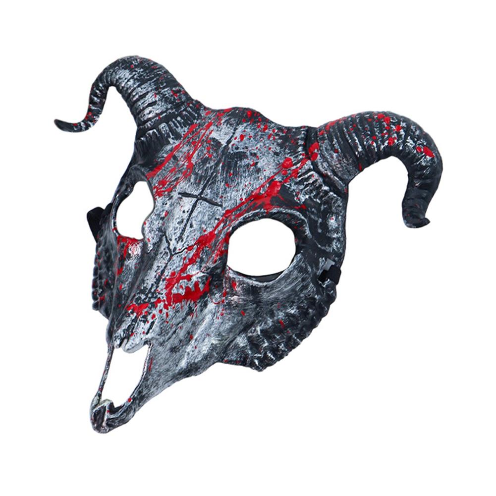 Halloween Devil Goat Plastic Mask Party Skeleton Animal Mask Horror Full Face Mask Ram Full Face Mask
