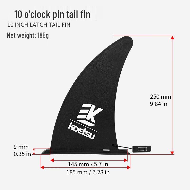 10-inch Pin Tail Fin for Surfboards & Paddleboards