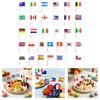 100Pcs Wooden Paper Toothpick Colorful National Flag Cake Picks Decorations For Sports Party Desserts Snacks and Foot