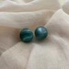Candy-Colored Stud Earrings Exaggerated Vacation Style Versatile Smudge Round Korean Sweet Fashion Earrings Personalized Simple Earrings