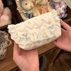 Lace Ruffle Pen Bag Flip Design Stationery Bag Durable Stationery Organizer  Gift
