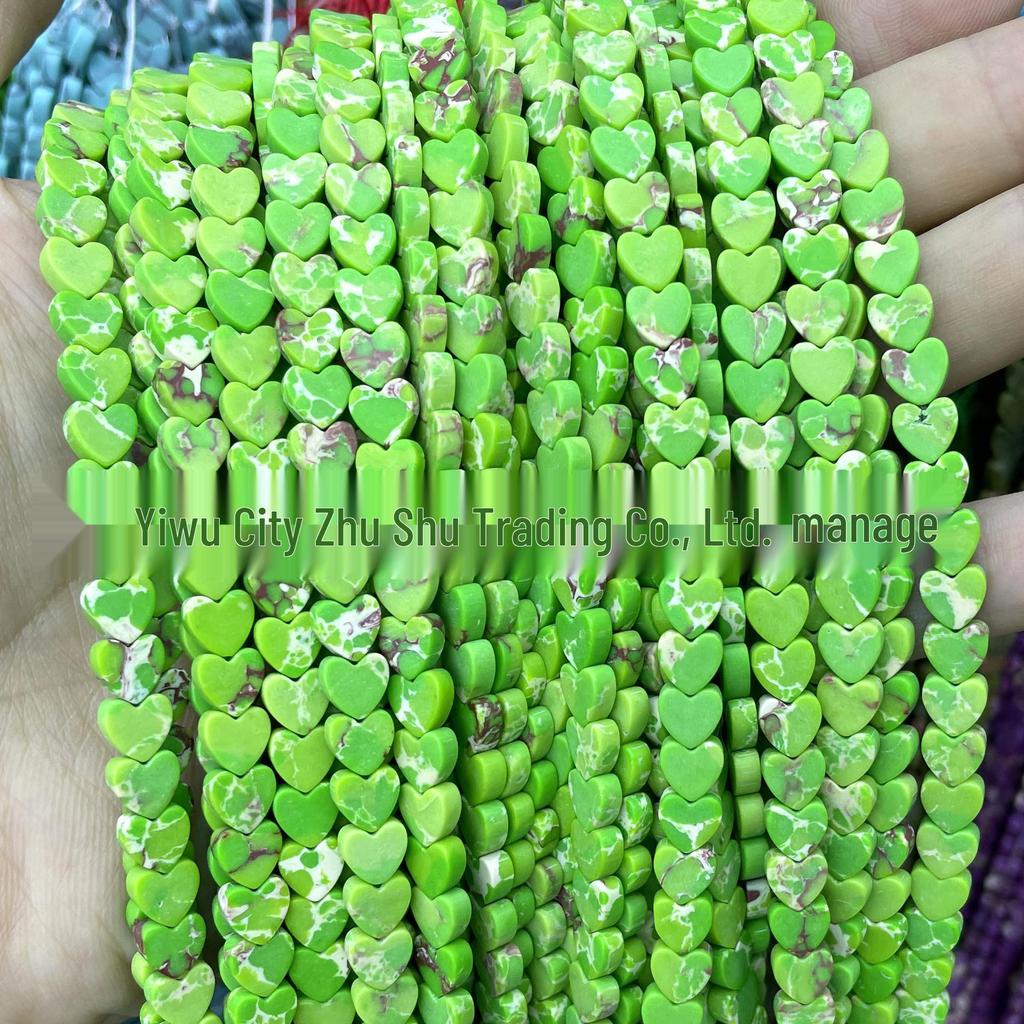 6mm herzförmige Kristallachat-Perlen: Tigerauge, Grüner Aventurin für DIY-Schmuck und Armbänder