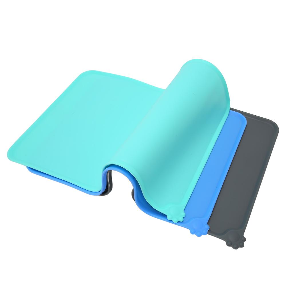 Silicone Pet Placemats Waterproof Slip Resistant Washable Pet Feeding Mat for Dogs Cats