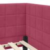 Corner Bed Frame with Headboard Burgundy 90 Cm X 190 Cm Velvet
