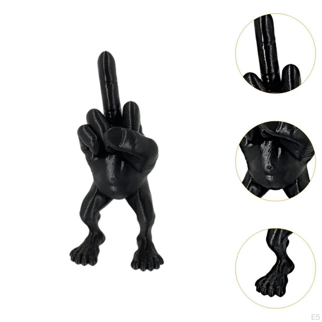 Hand Gesture People Statue Desktop Resin Figurine for Hotel and Living Room Dorm blue