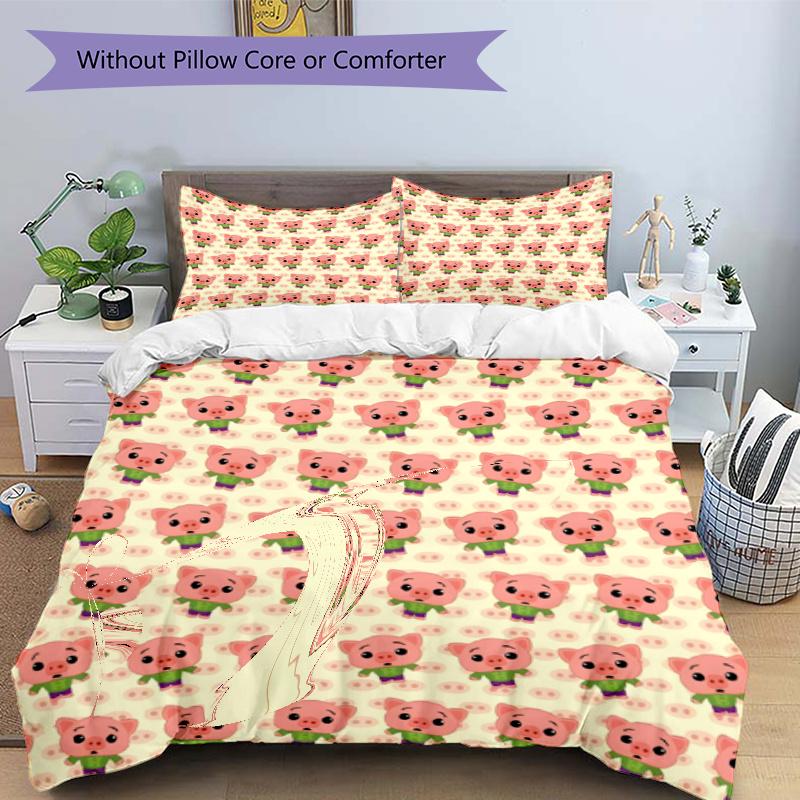 3pcs Duvet Cover Set (1*Duvet Cover + 2*Pillowcase, Without Core), Plim Plim Print Bedding Set, Bedroom Decor, All‑Season, Gift