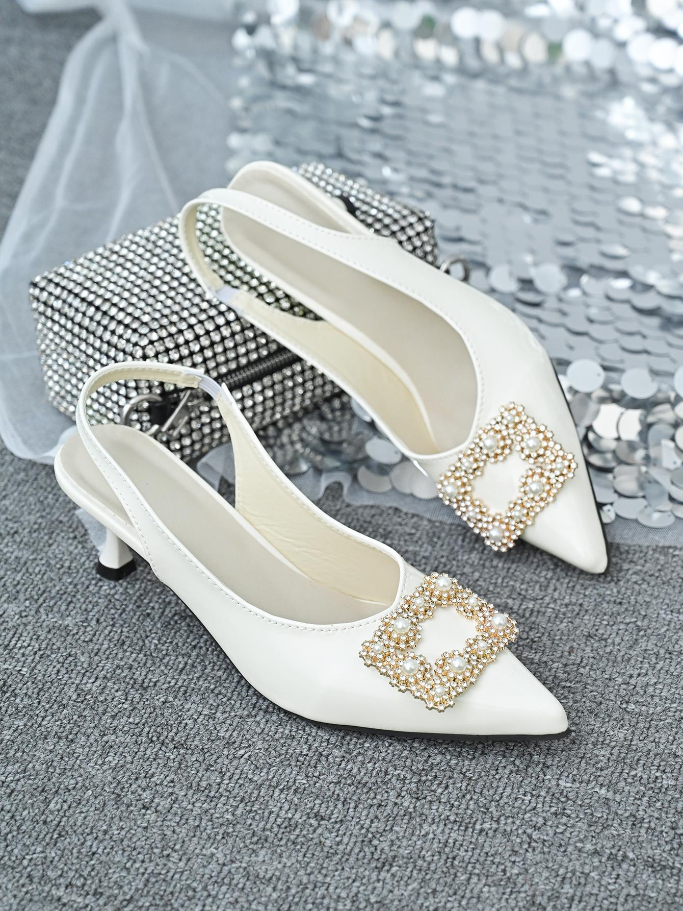 

Fashion Women s Sandals Pointed Toe Elegant Heeled Shoes Sexy Luxury Woman Slippers 2025 Designer Dress Pumps New Fashion Ladies Shoes 35 бежевый